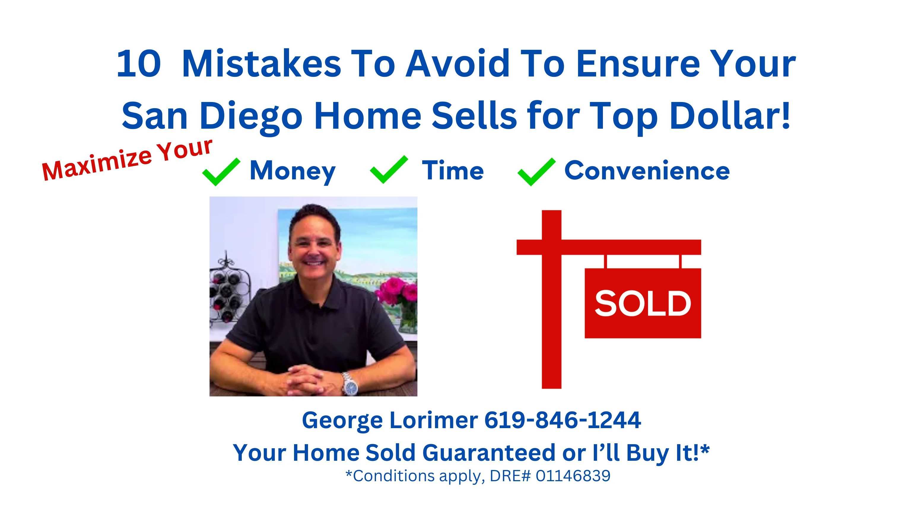 Avoid These To Sell Your San Diego Home for Top Dollar