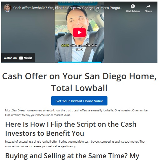 Cash Offer on Your San Diego Home, Total Lowball