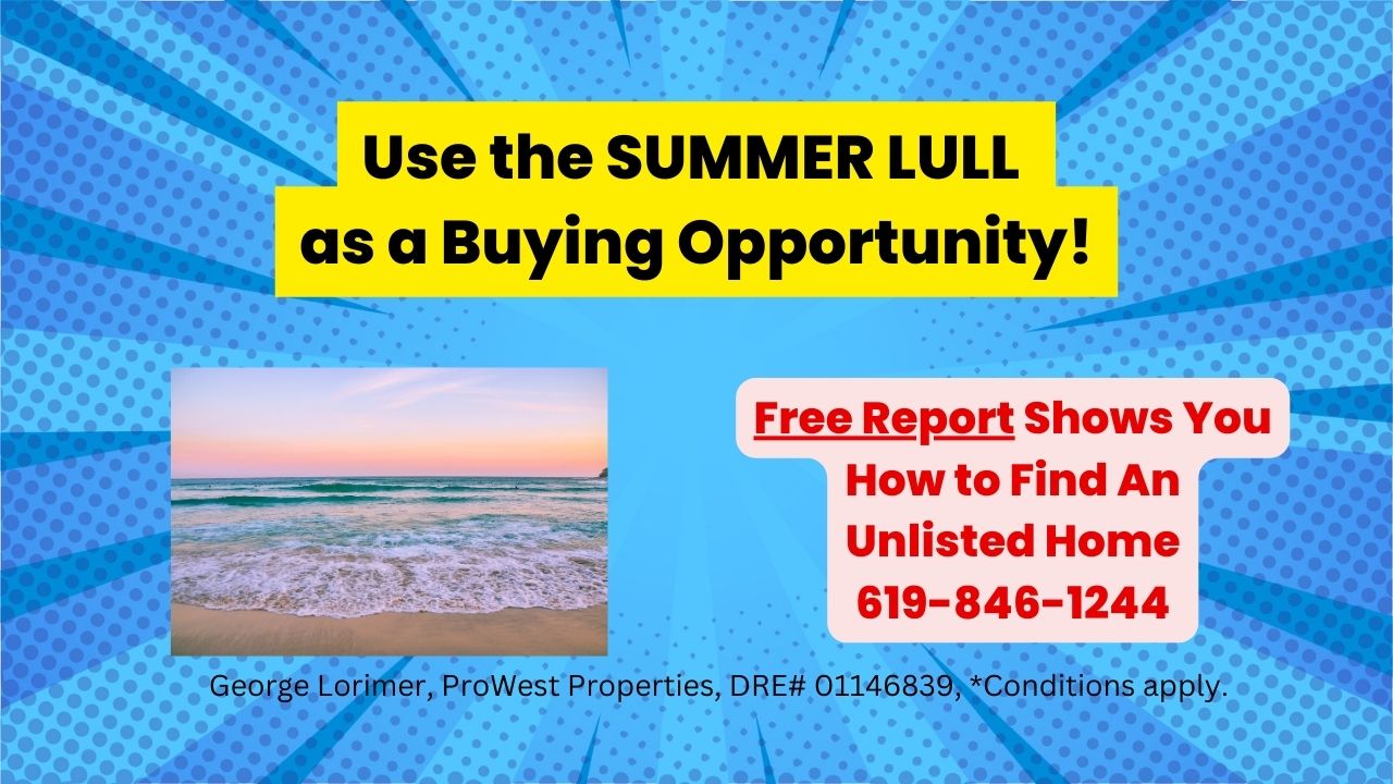 Could the Summer lull be a San Diego home buying opportunity? 